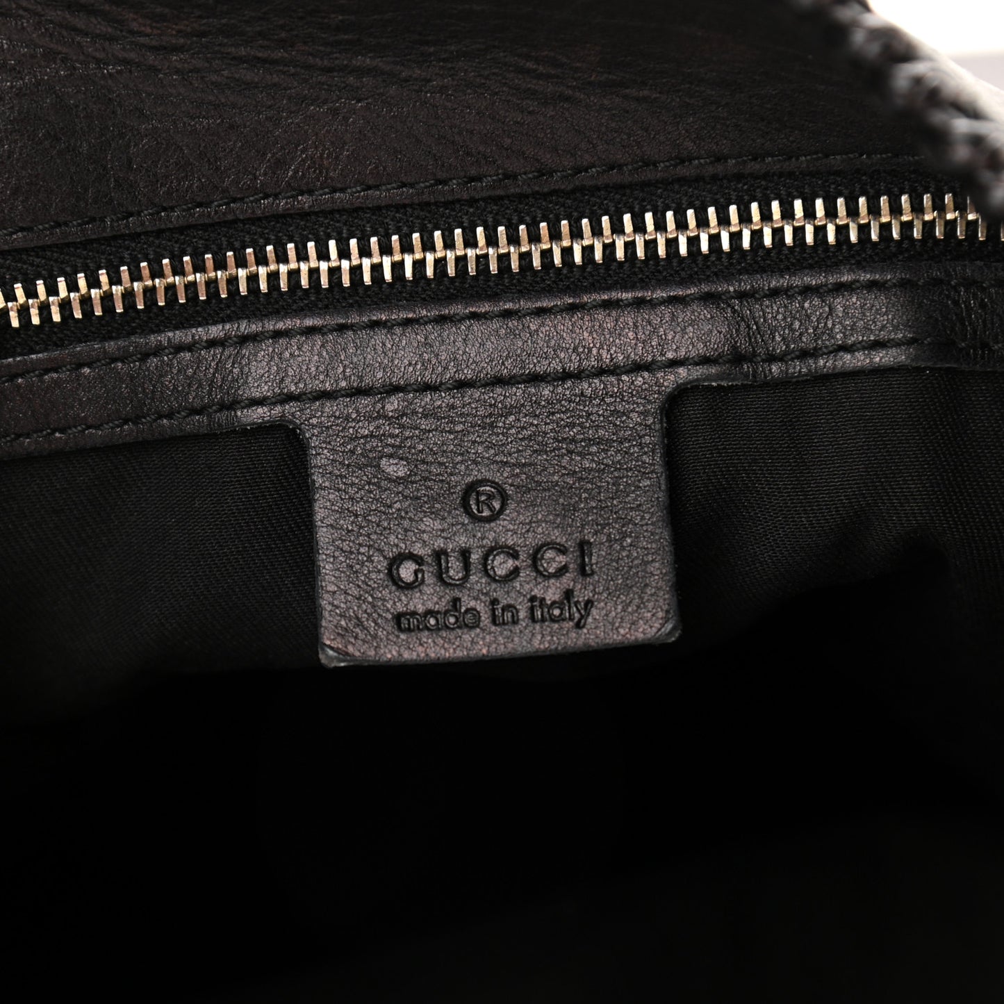 Calfskin Large Horsebit Chain Hobo Black