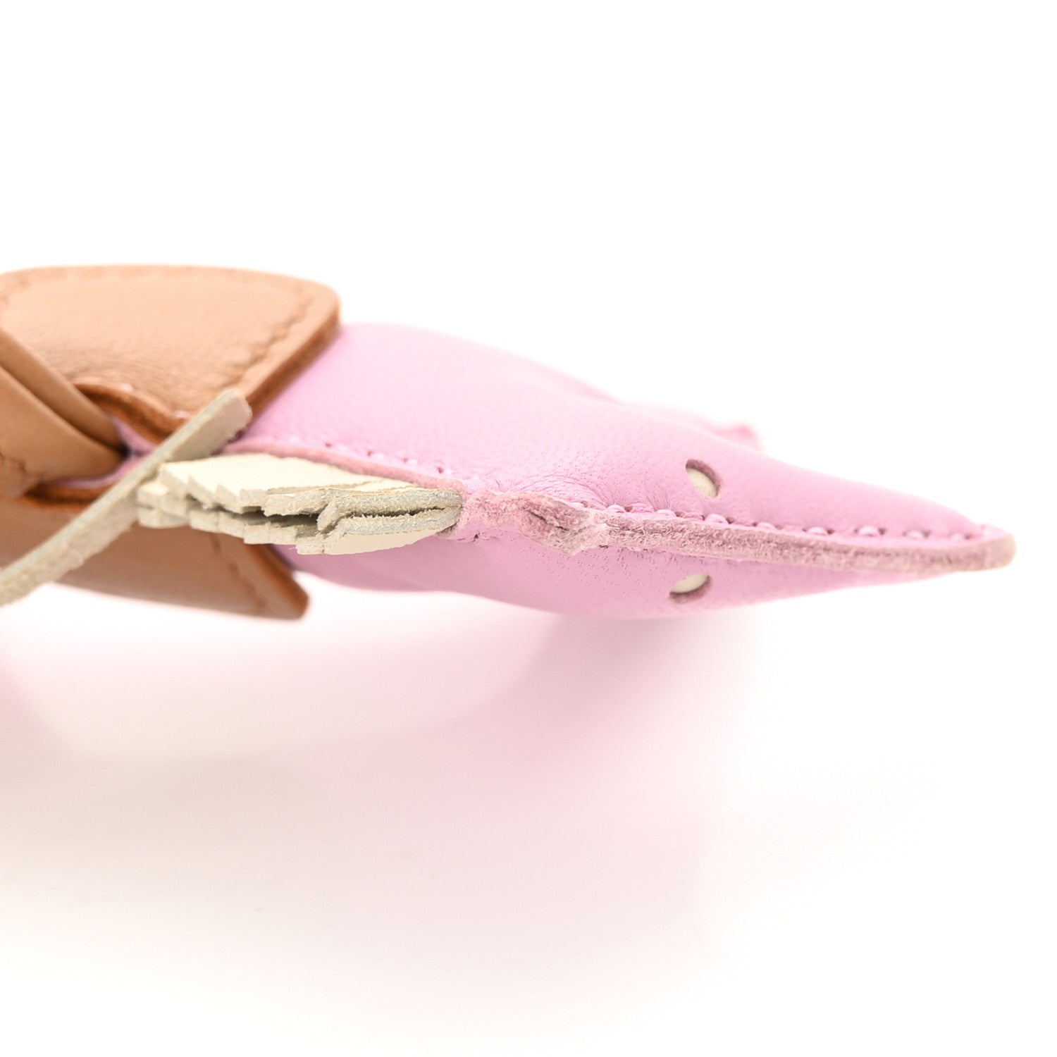 Hermes Milo Lambskin Grigri Rodeo Horse Bag Charm PM Mauve Sylvestre Craie Chai 5 of 6