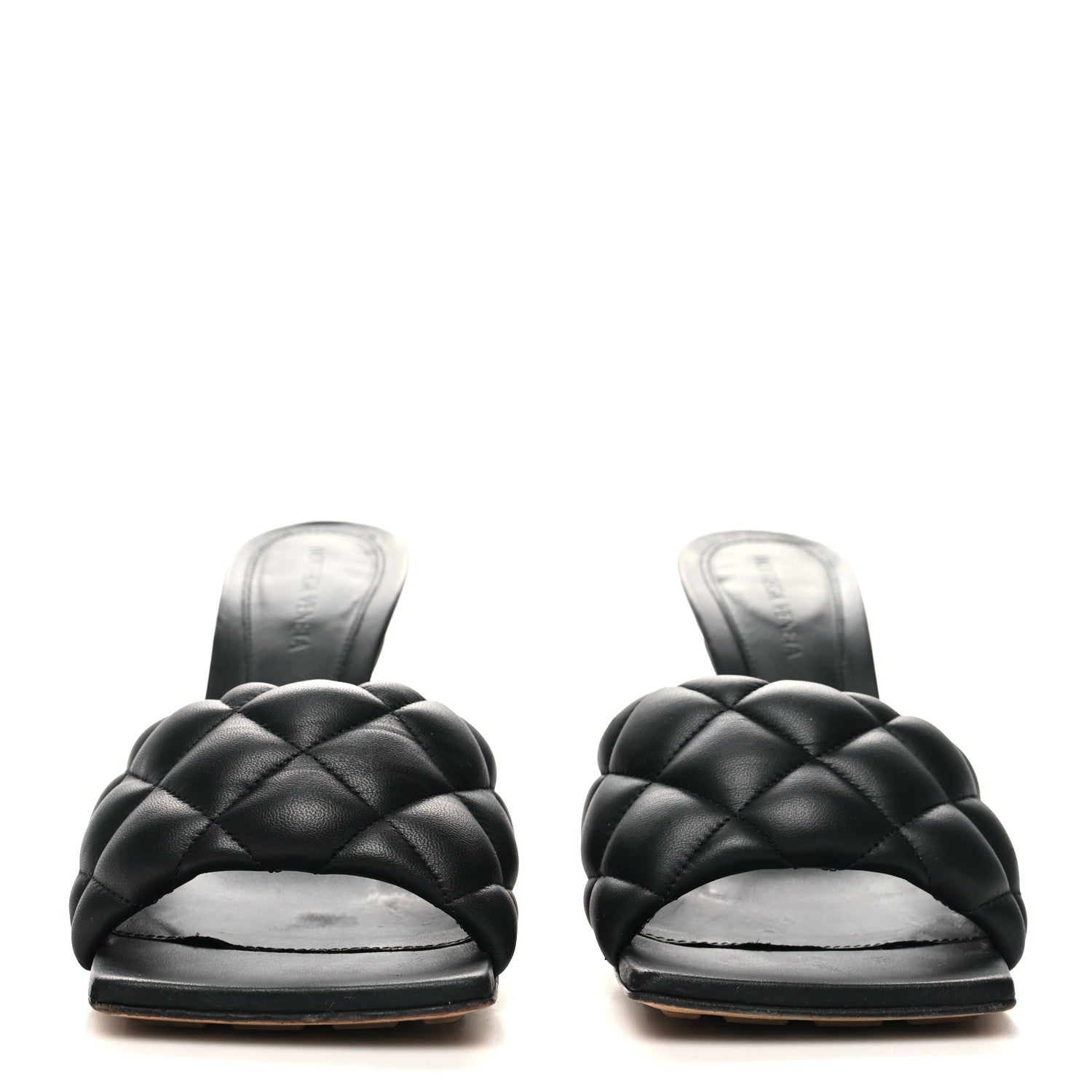 Bottega Veneta Nappa Matelasse Padded Mule Sandals 39 Black 2 of 7