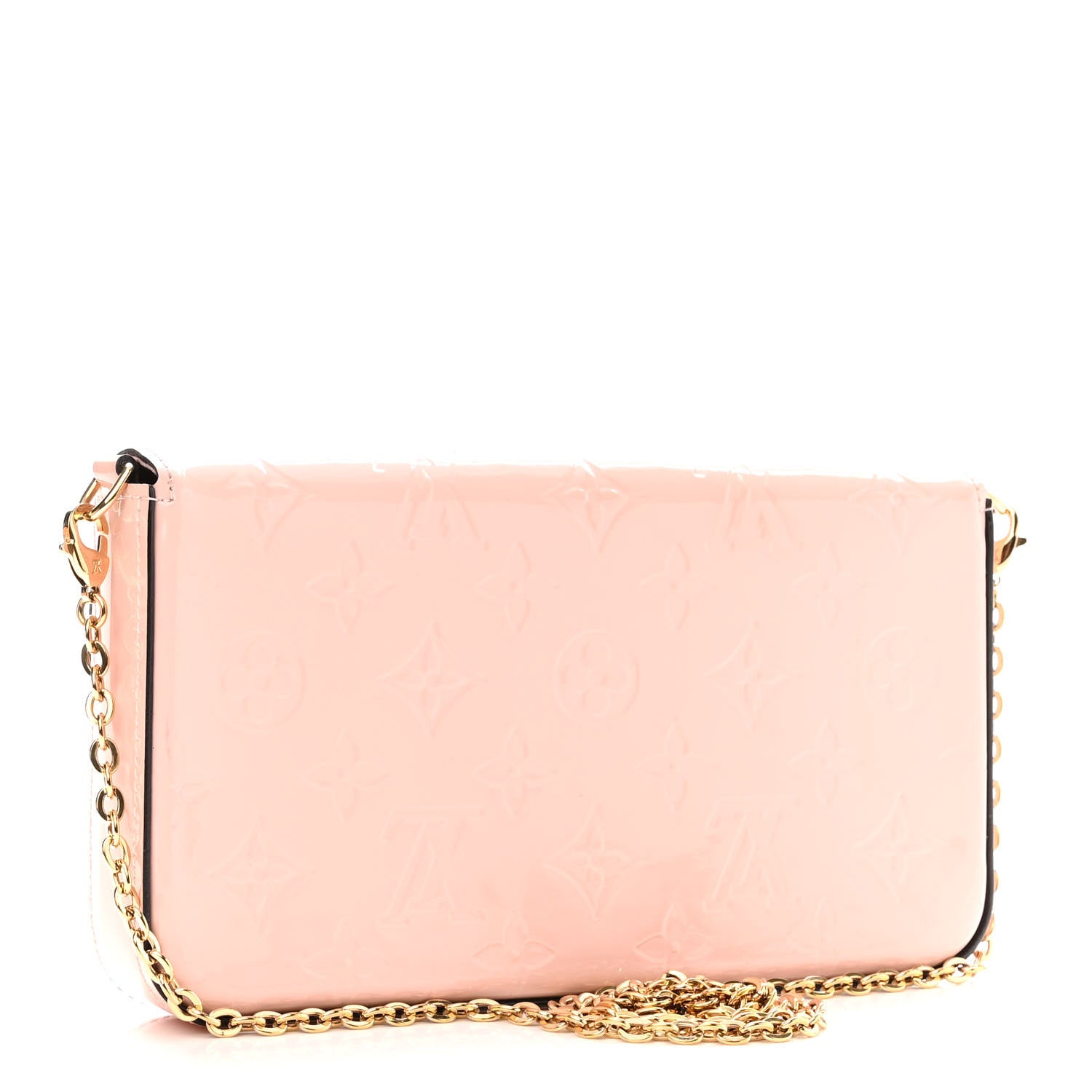 Louis Vuitton Vernis Pochette Felicie Chain Wallet Rose Ballerine 4 of 10