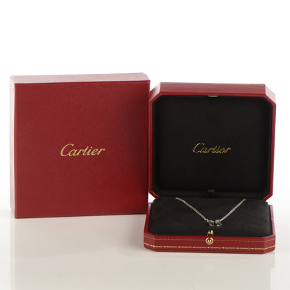 Cartier 18K White Gold 2 Diamond LOVE Necklace 7 of 7