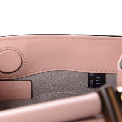 Gucci Nappa Bamboo Web Mini Nymphaea Top Handle Bag Perfect Pink Mystic White 10 of 11