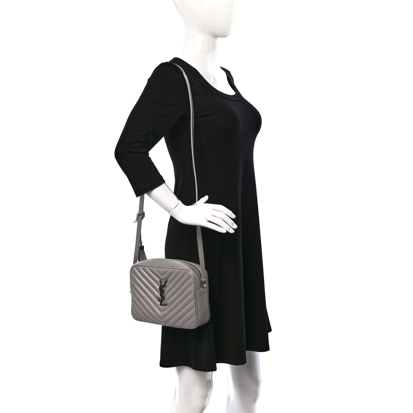 Calfskin Matelasse Monogram Lou Camera Bag Granite