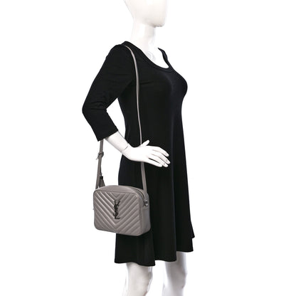 Saint Laurent Calfskin Matelasse Monogram Lou Camera Bag Granite 2 of 14