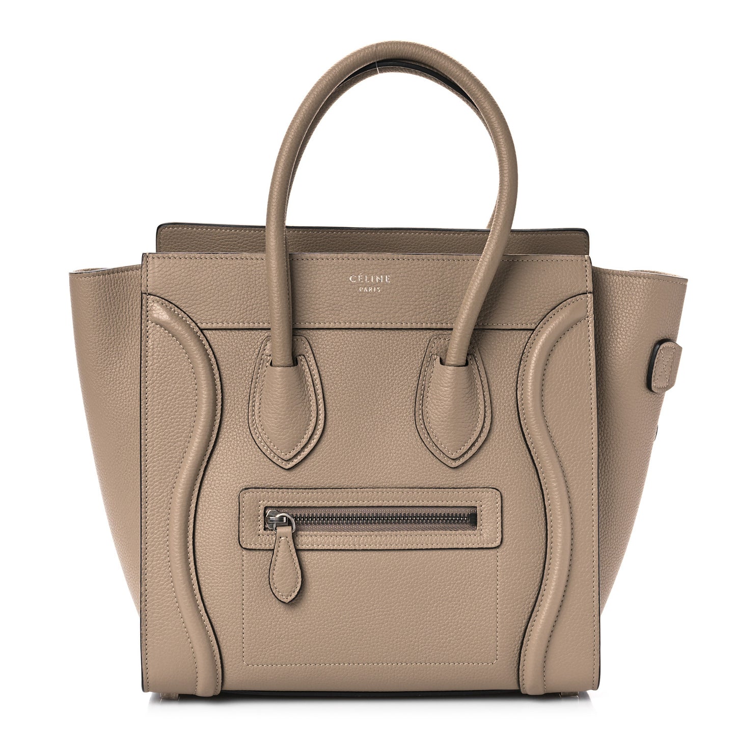 Drummed Calfskin Micro Luggage Dune