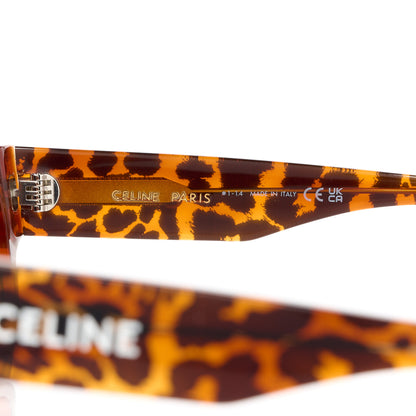 Celine Acetate Square Sunglasses CL40197U Leopard Havana 6 of 8