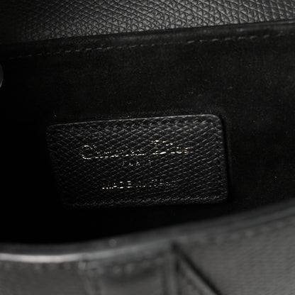 Christian Dior Grained Calfskin Mini Saddle Bag Black 6 of 10