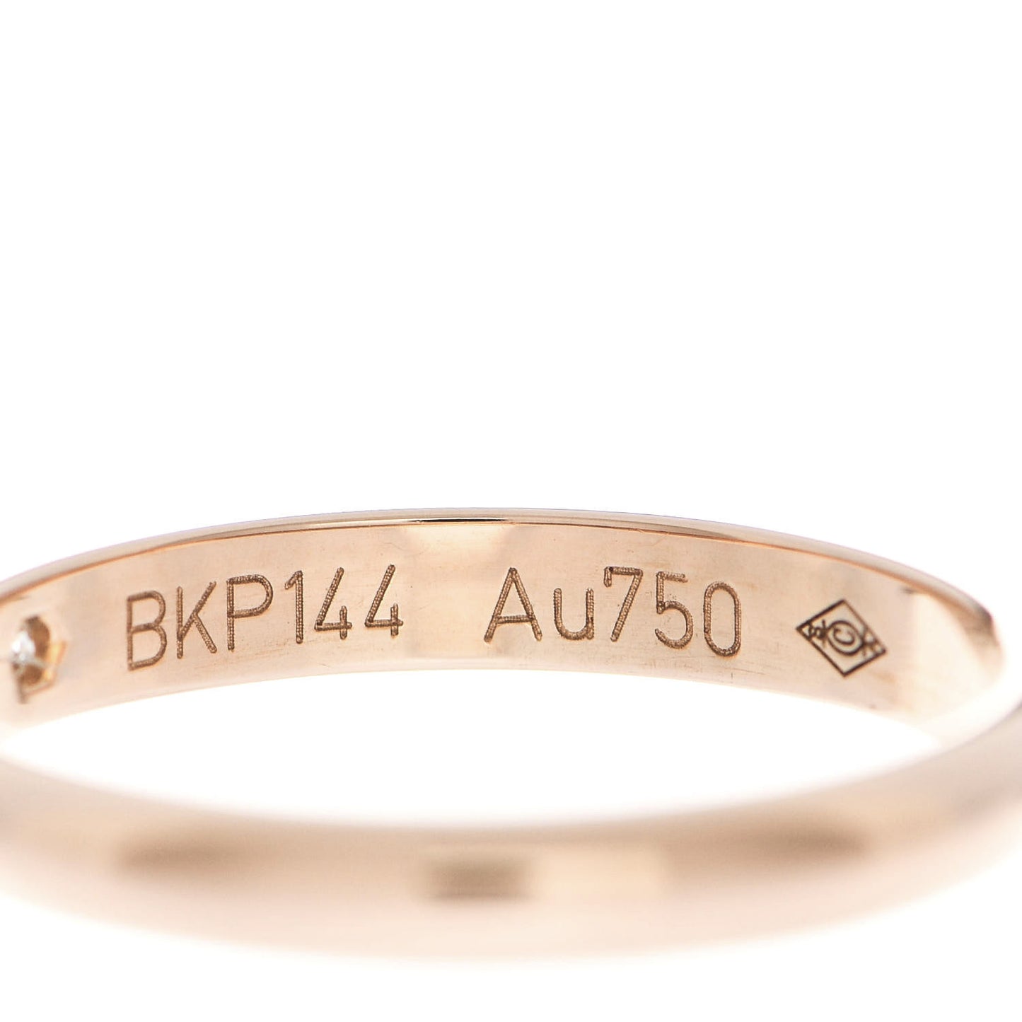 18K Pink Gold Diamond 2.6mm 1895 Wedding Band Ring 49 5