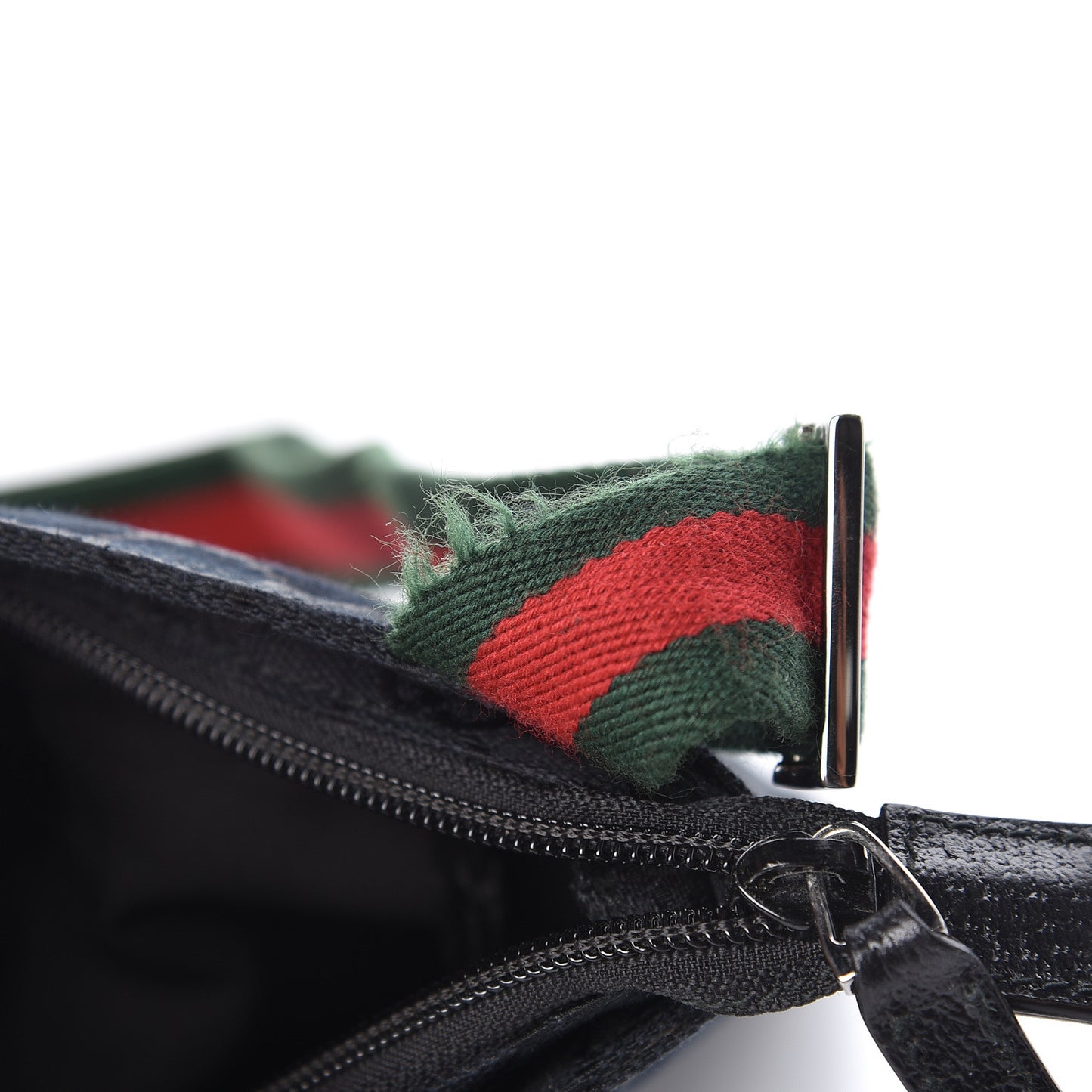 Monogram Web Small Flat Messenger Bag Black