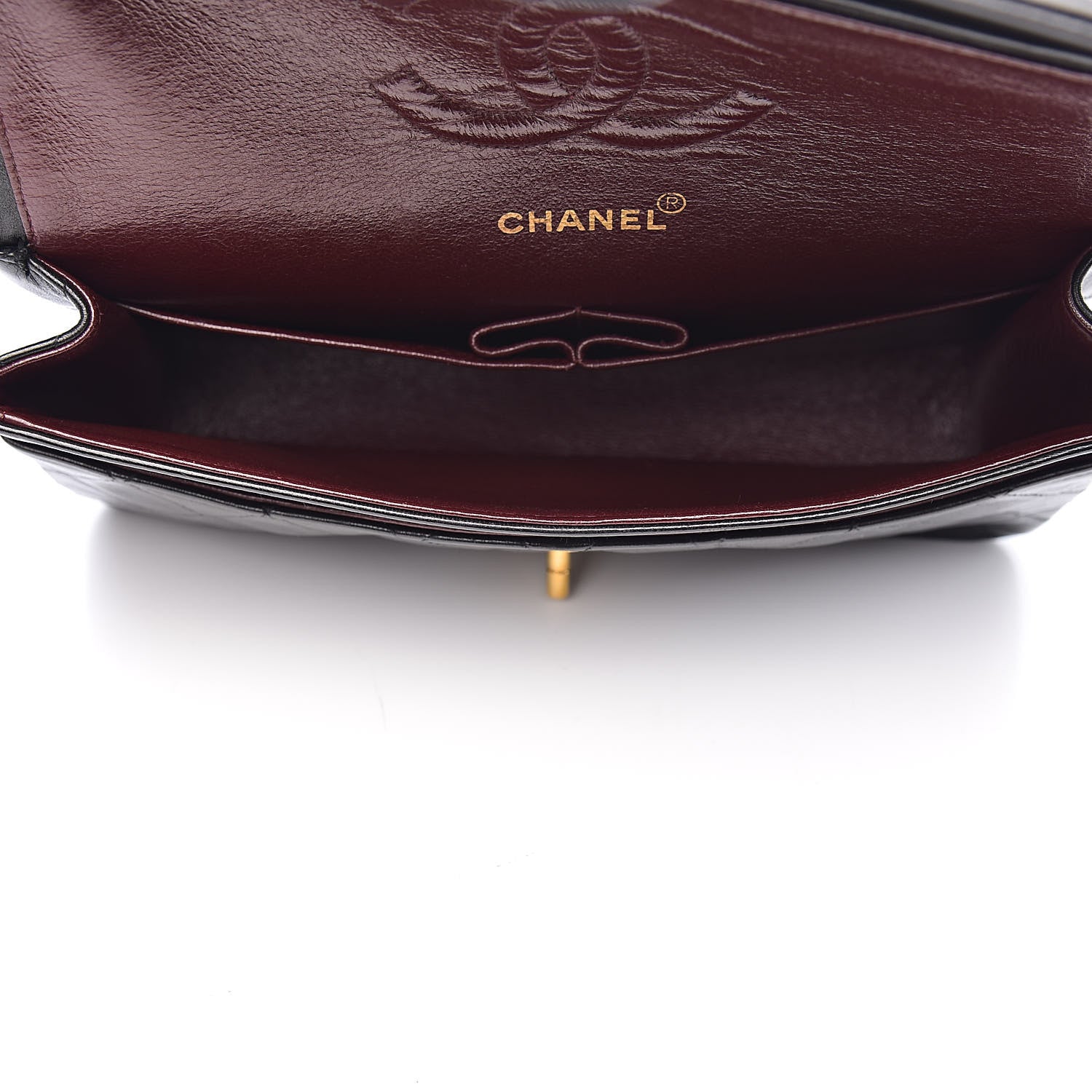 Chanel Lambskin Quilted Medium Double Flap Black 6 of 14