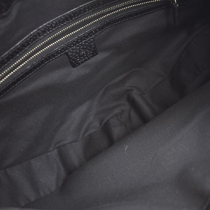 Gucci Pebbled Calfskin Web Bamboo Ring Hobo Black 6 of 8