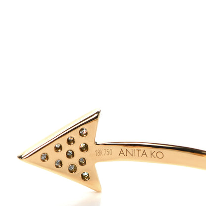 Anita Ko 18K Yellow Gold Diamond Single Point Arrow Cuff Bracelet 4 of 5