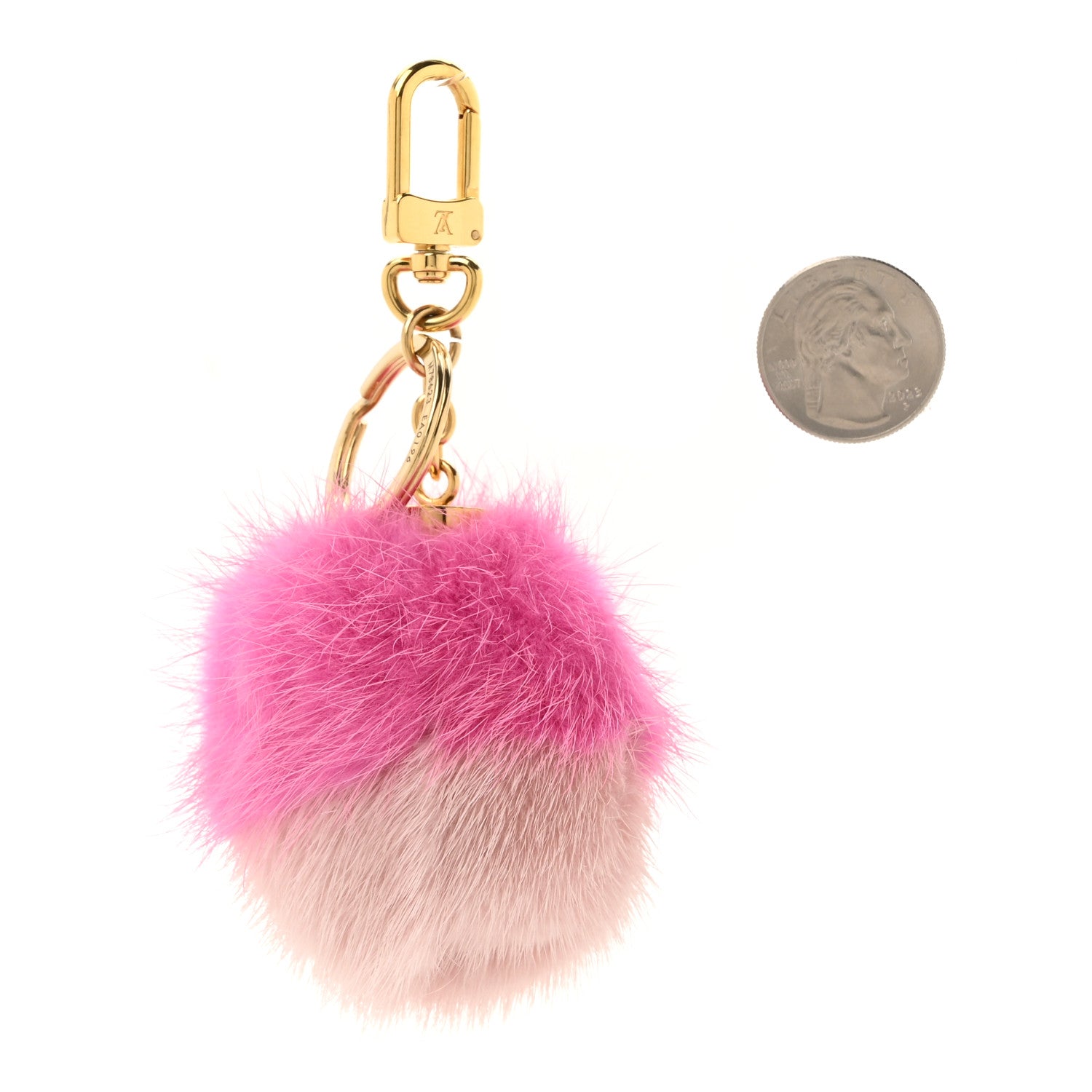 Louis Vuitton Mink Fluo Bubble Bag Charm Key Holder Pink 2 of 5