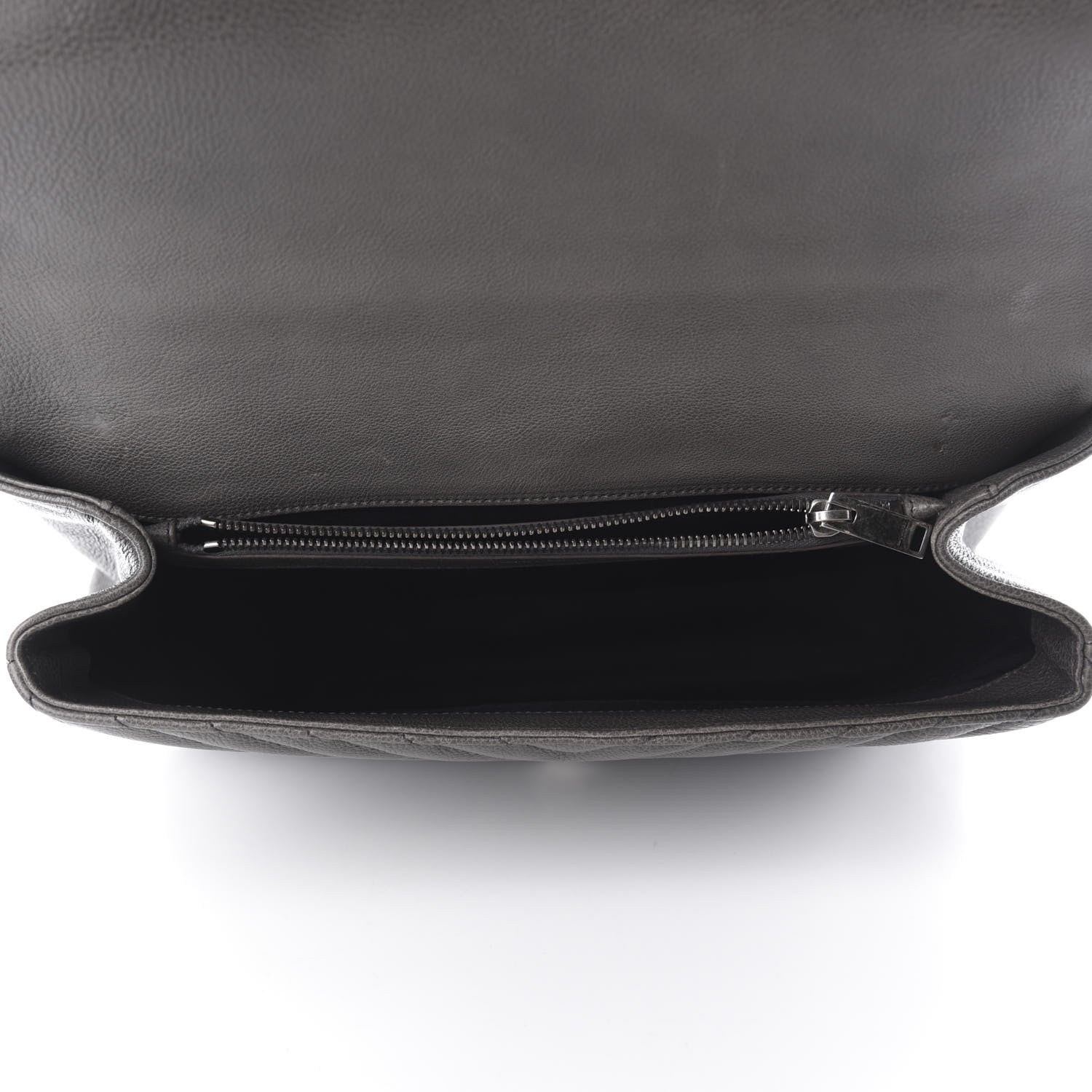 Saint Laurent Sheepskin Matelasse Chevron Monogram Large College Satchel Dark Anthracite 5 of 14