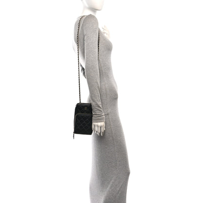 Chanel Caviar Quilted Phone Holder With Chain Black 2 of 11