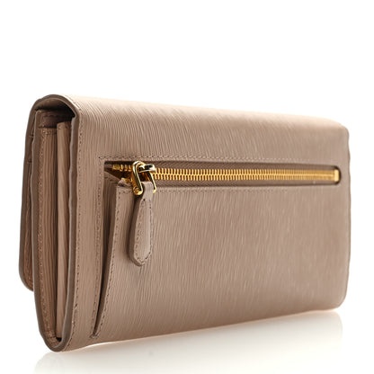 Prada Vitello Move Continental Flap Travel Wallet Cipria 4 of 7