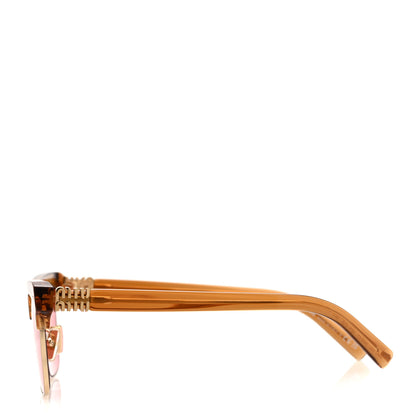 Miu Miu Acetate Metal Square Sunglasses SMU10Z Caramel Pink 3 of 6
