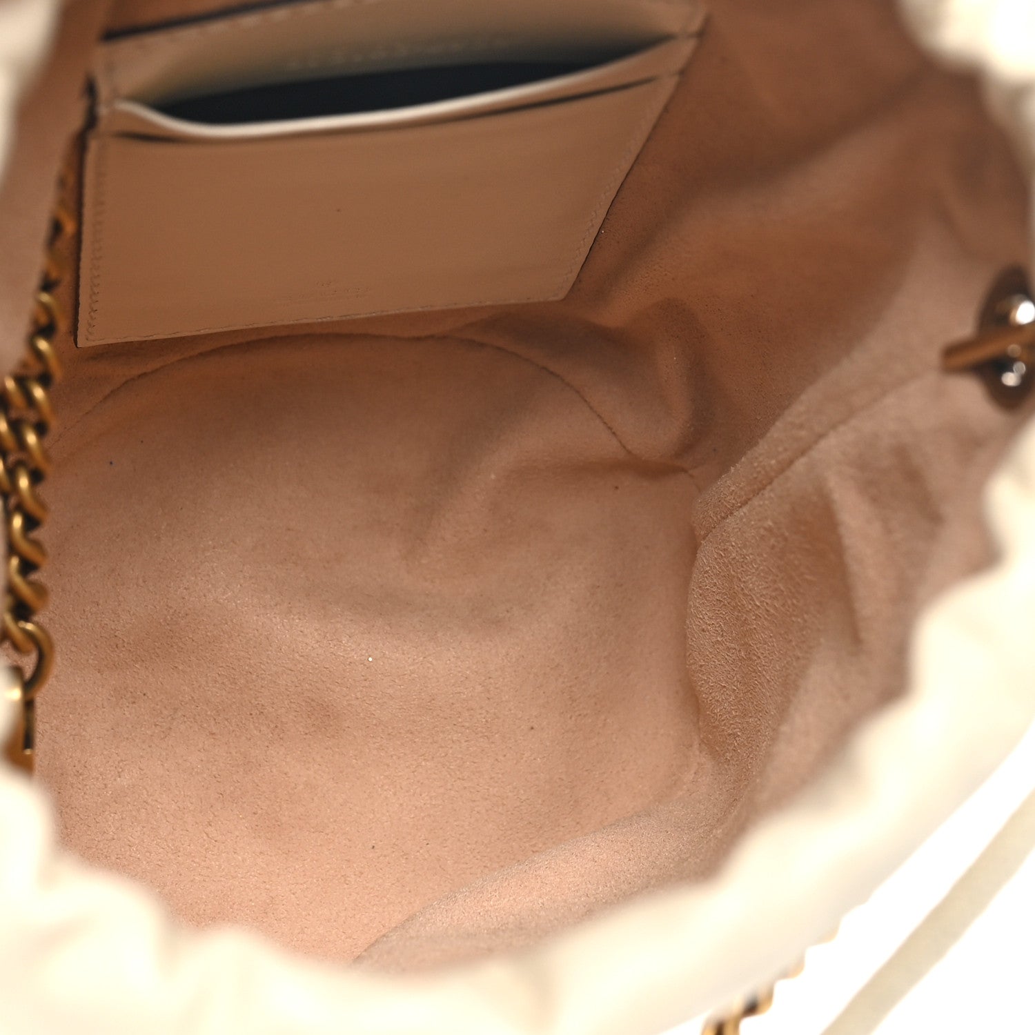 Gucci Calfskin Matelasse Mini GG Marmont 2.0 Bucket Bag White 5 of 11