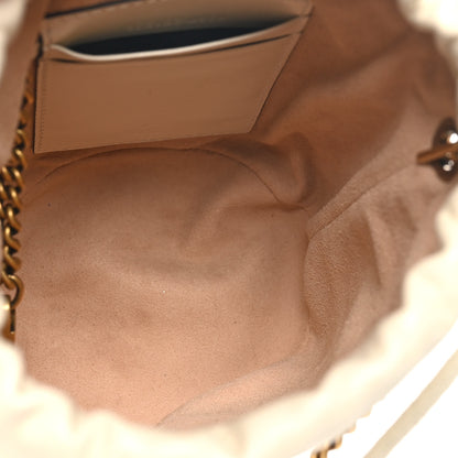 Gucci Calfskin Matelasse Mini GG Marmont 2.0 Bucket Bag White 5 of 11