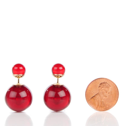 Christian Dior Mise En Dior Tribal Earrings Red 2 of 5
