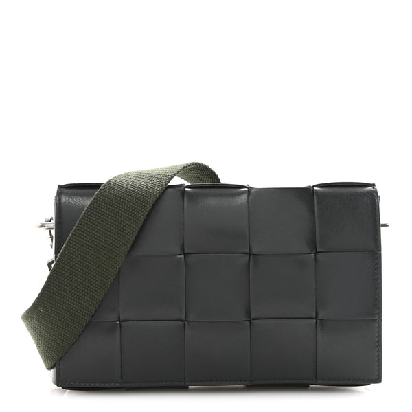 Bottega Veneta Calfskin Maxi Intreccio Cassette With Strap Bag
