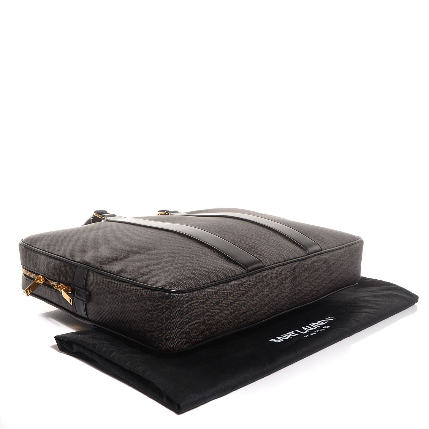 Toile Classic Monogram Flat Briefcase Black