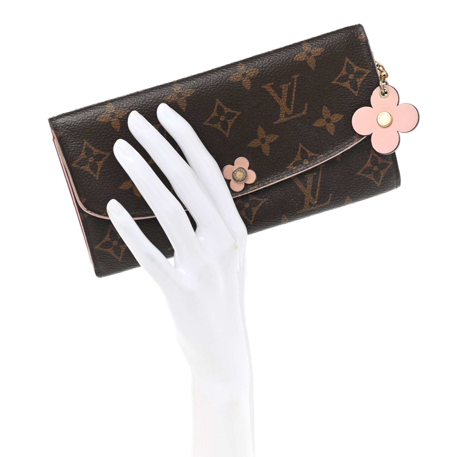 Louis Vuitton Monogram Bloom Flower Emilie Wallet Fuchsia 2 of 13