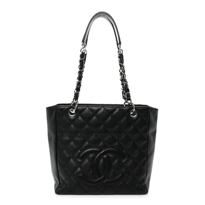 Chanel Caviar Quilted Petit Shopping Tote PST Black 1 of 12