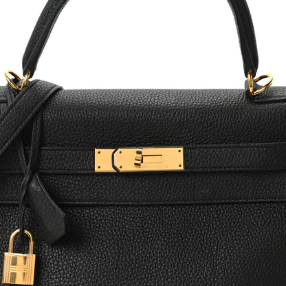 Hermes Togo Kelly Retourne 32 Black 7 of 9