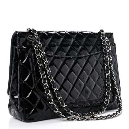 Chanel Patent Quilted Maxi Double Flap Black 3 of 14