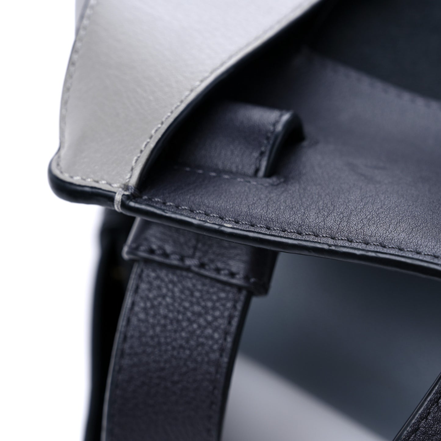 Calfskin Large Hammock Shoulder Bag Grey