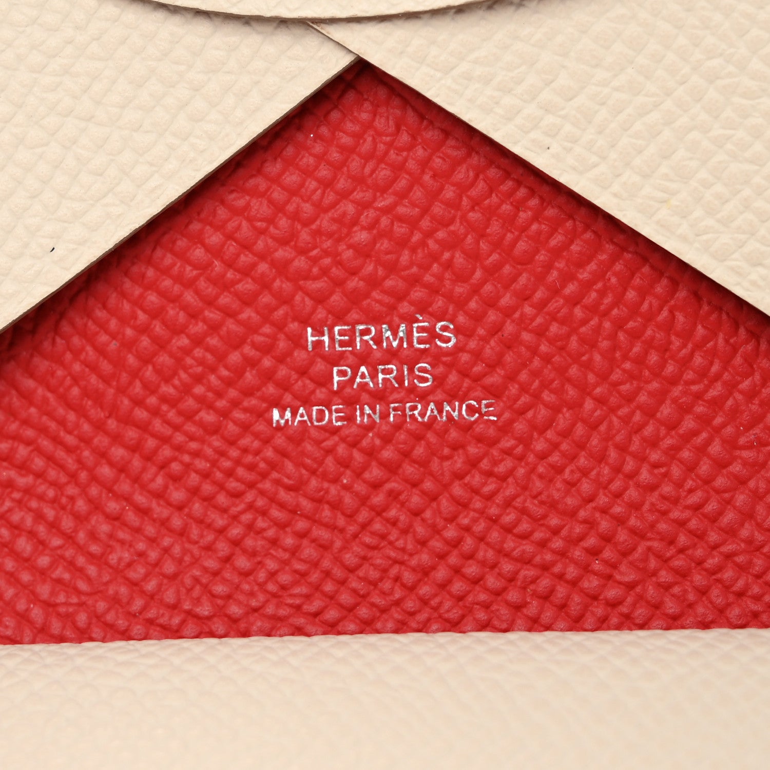 Hermes Epsom Verso Calvi Duo Card Case Craie Rouge Radieux 6 of 8
