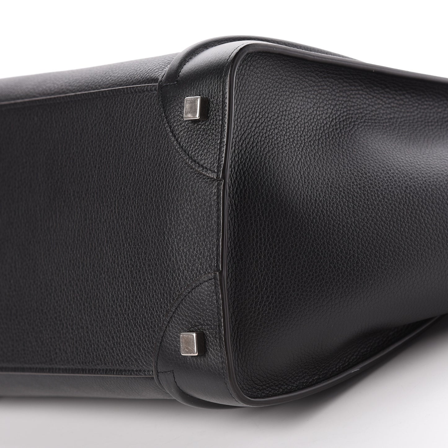 Drummed Calfskin Mini Luggage Black