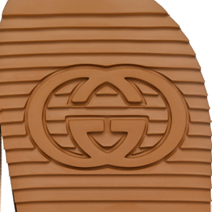 Gucci Monogram Jumbo GG Nappa Samoa Platform 40mm Slide Sandals 39 Camel Ebony New Acero 8 of 13
