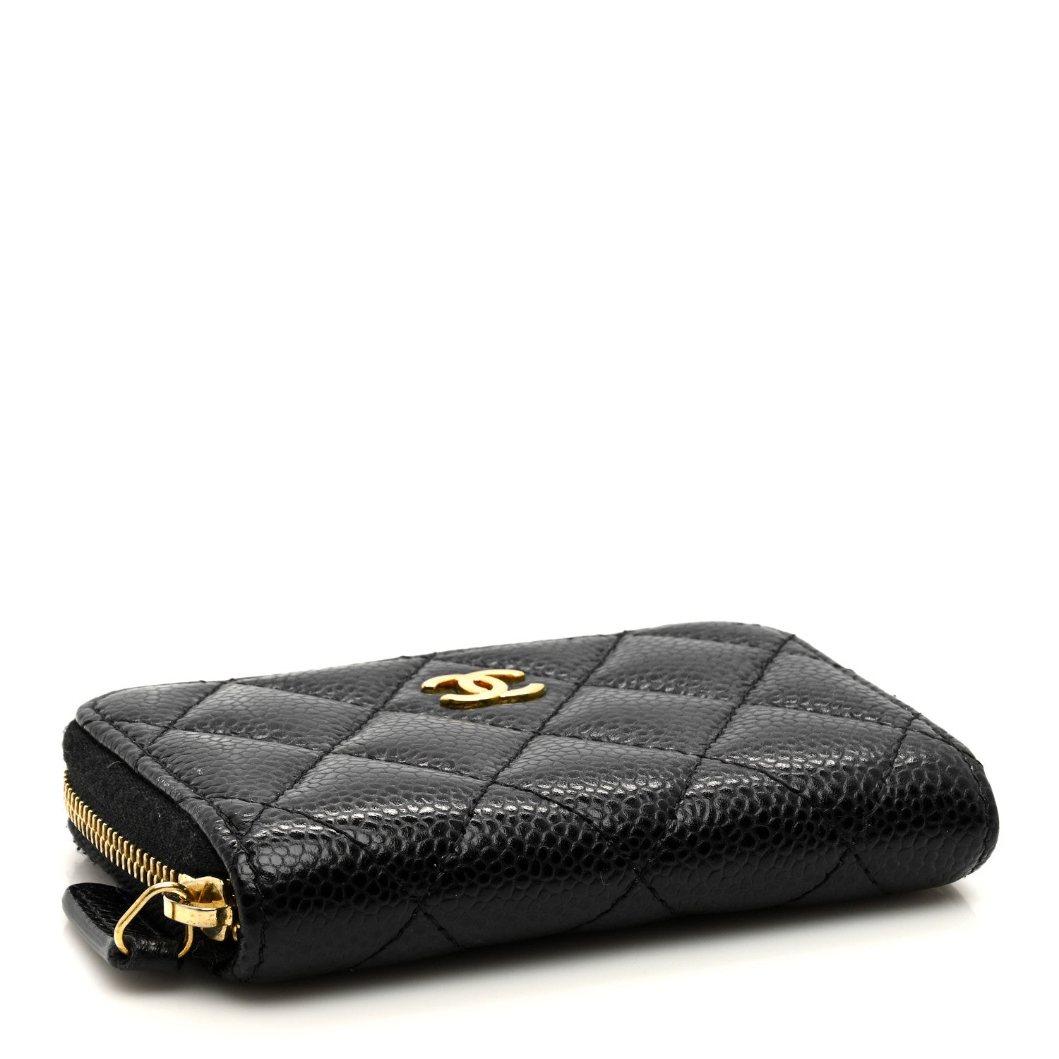 Chanel Caviar Quilted Zip Coin Purse Black 4 of 7