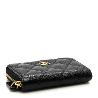 Chanel Caviar Quilted Zip Coin Purse Black 4 of 7