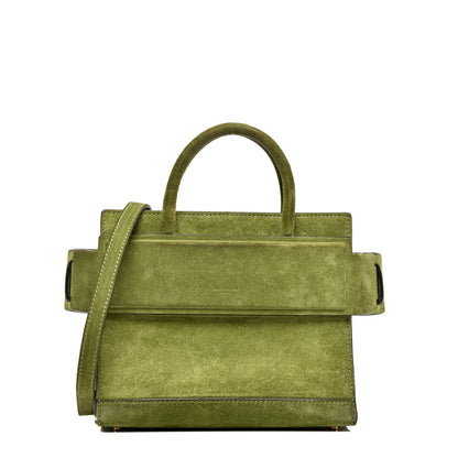 Givenchy Suede Calfskin Mini Horizon Satchel Olive 1 of 9