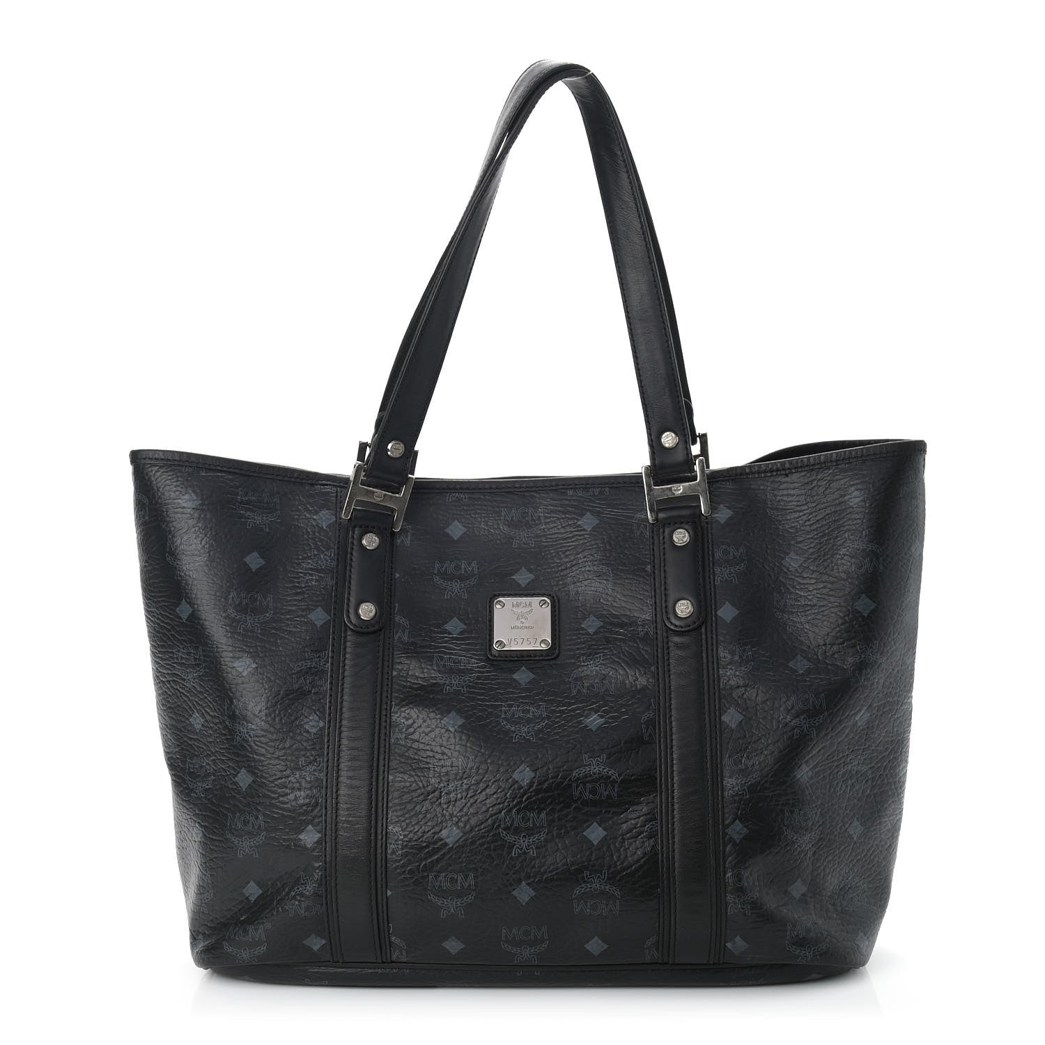 MCM Visetos Shopping Tote Black 1 of 16