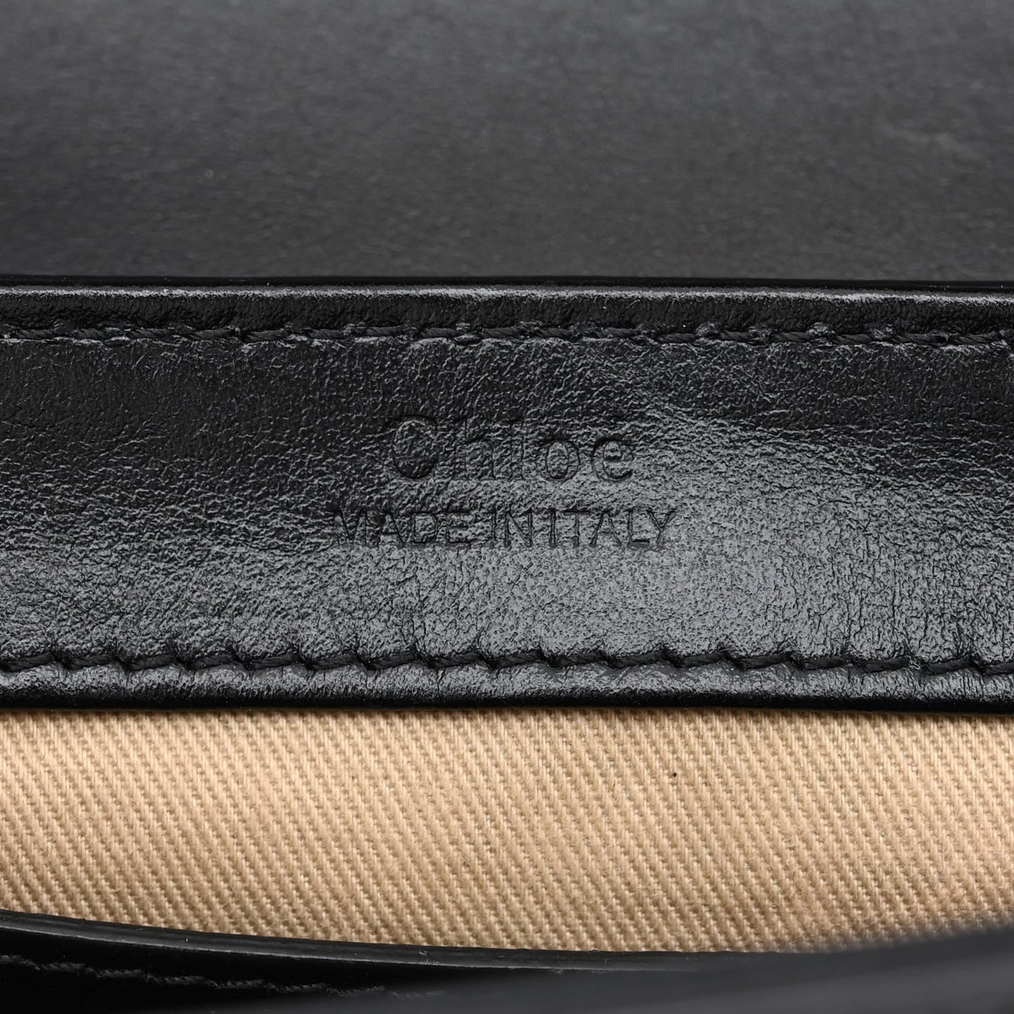 Shiny Calfskin Suede Mini C Double Carry Black