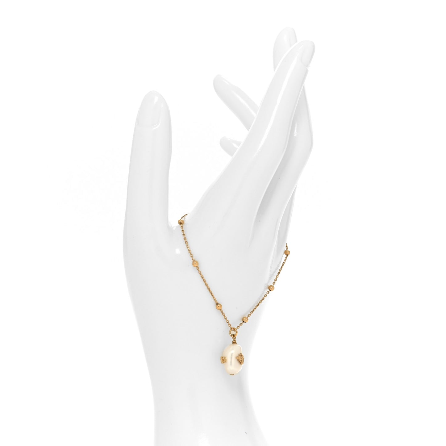 Fresh Water Pearl Metal Perles De Desir Charm Bracelet Gold
