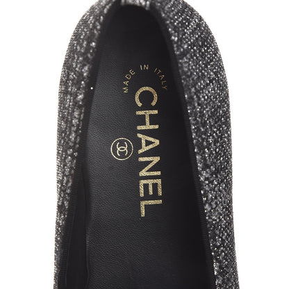Chanel Fantasy Tweed CC Mocassin Loafers 41 Silver 9 of 11