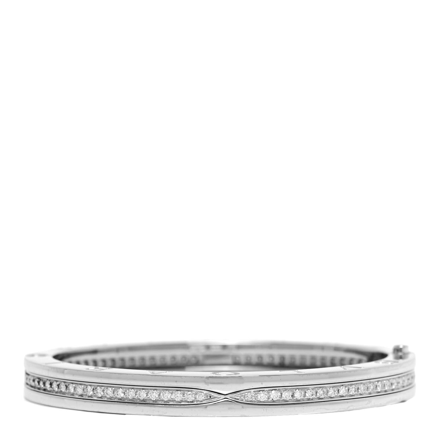 18K White Gold Diamond B.Zero1 Bangle Bracelet M