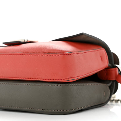 Fendi Vitello Dolce Flowerland Bi-Color Studded Micro Double Baguette Bloody Mary Carbone 11 of 12