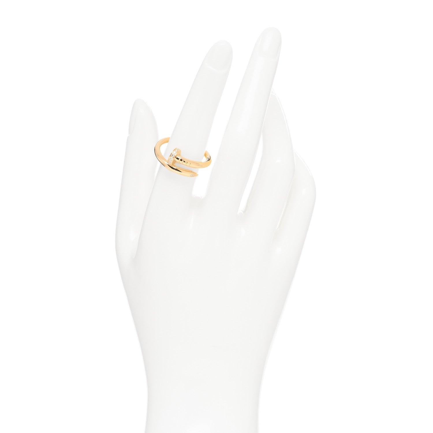 Cartier 18K Yellow Gold Diamond Juste Un Clou Ring 56 7.5 2 of 5