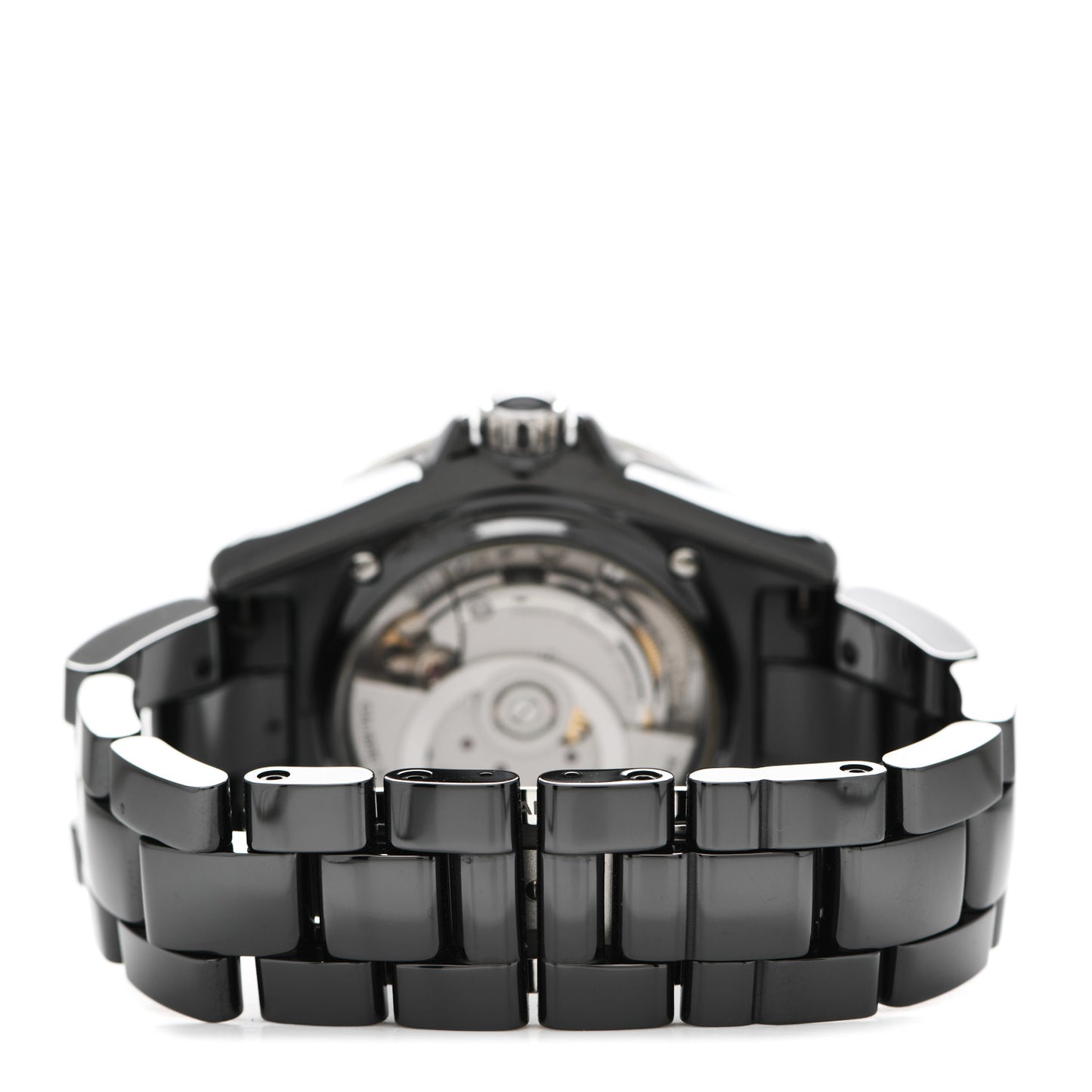Stainless Steel Ceramic Diamond 38mm J12 Automatic Watch Black