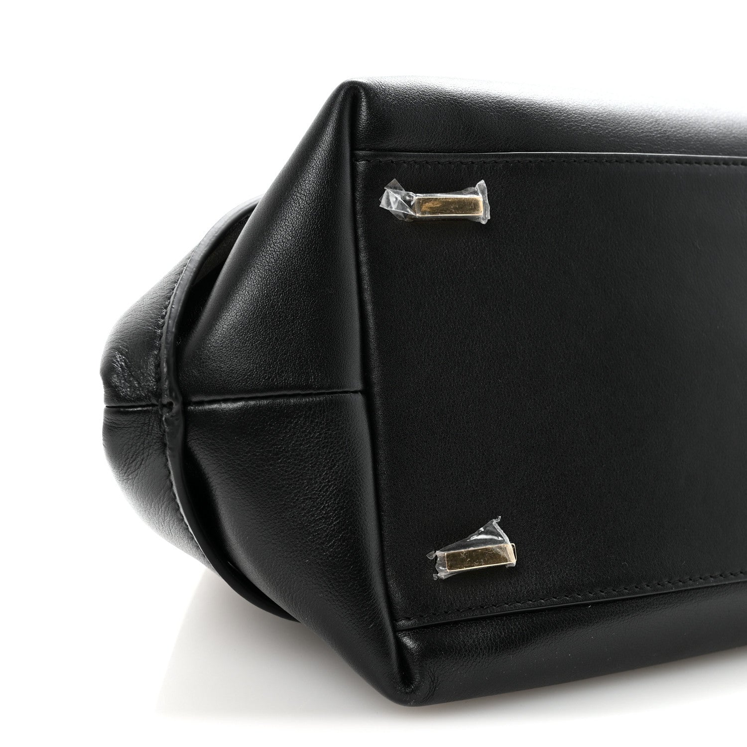 Salvatore Ferragamo Calfskin Braided Small Blossom Top Handle Bag Black 8 of 9