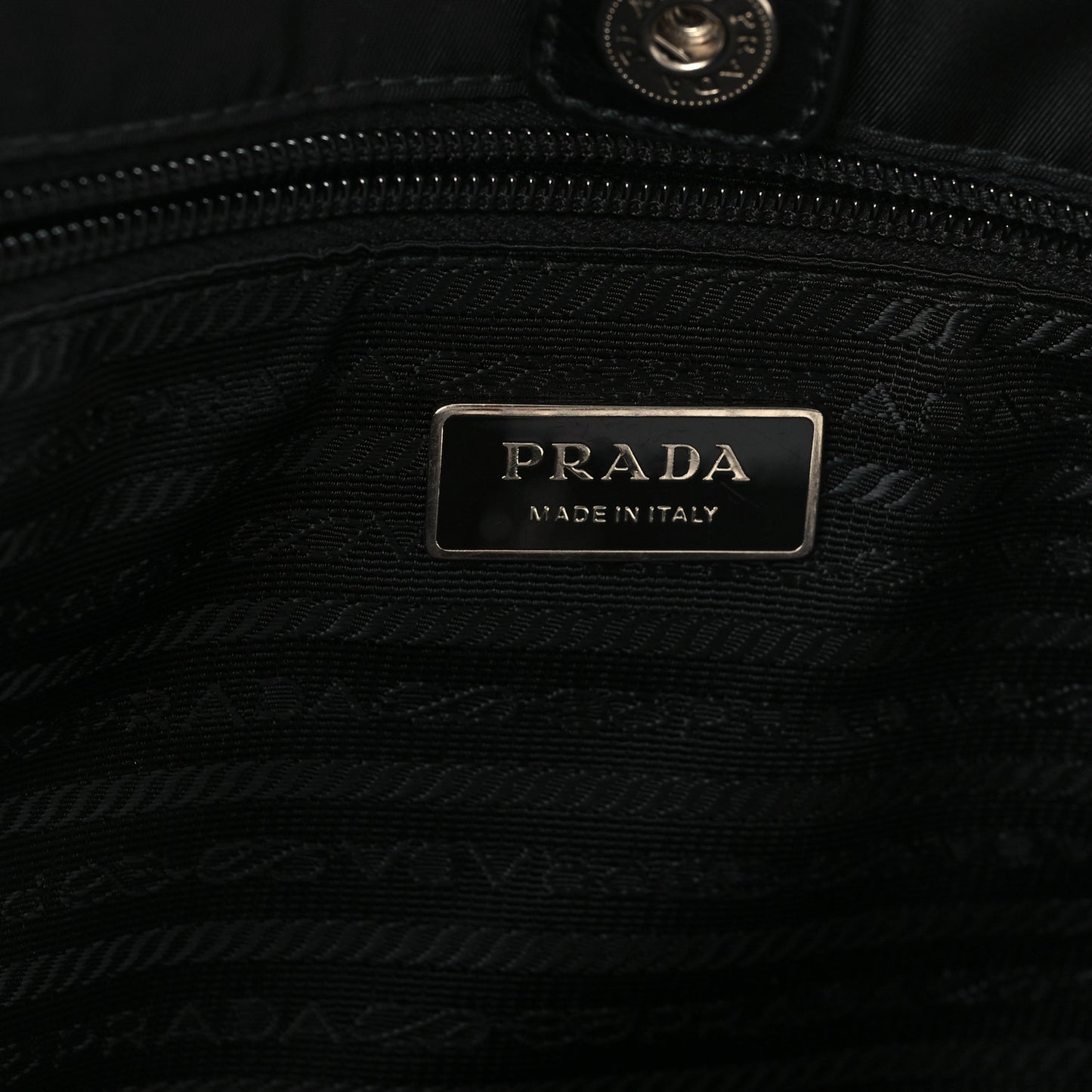 Tessuto Nylon Soft Calfskin Tote Black