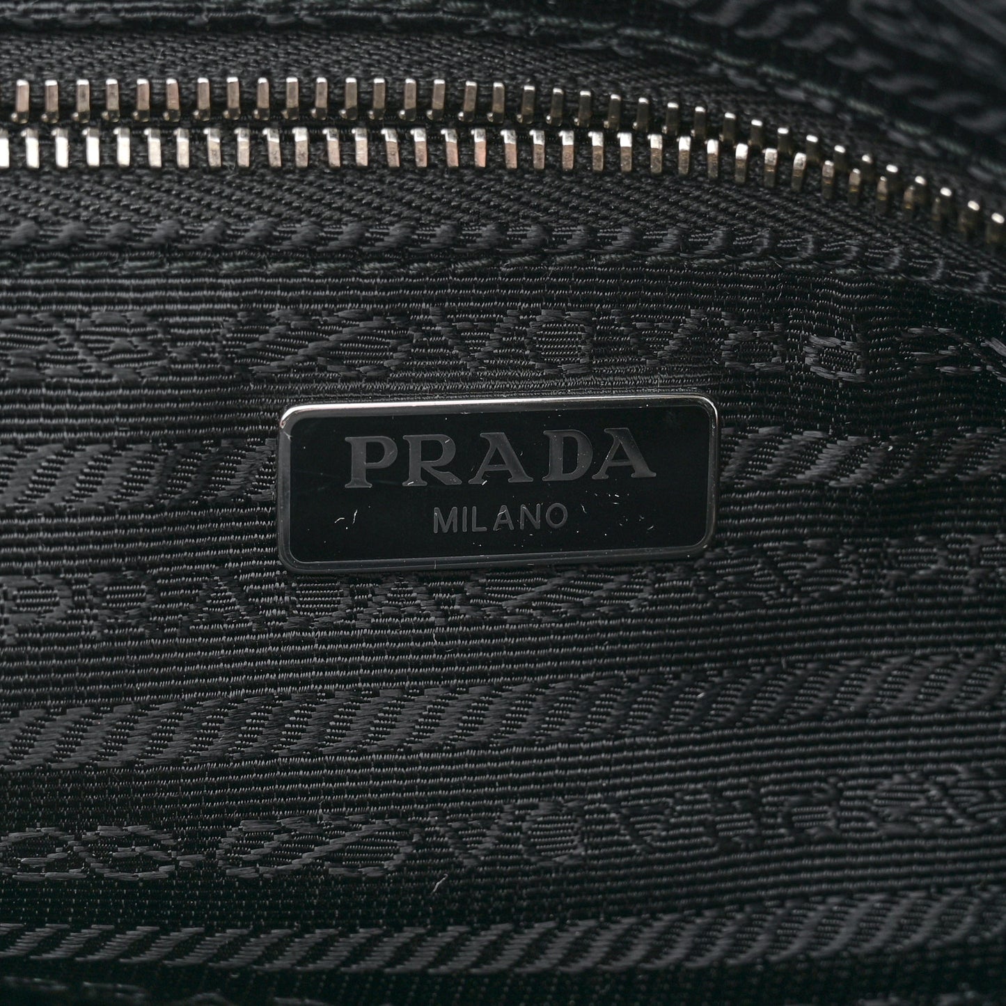 Nylon Tessuto Impuntu Quilted Bandoliera Crossbody Bag Black