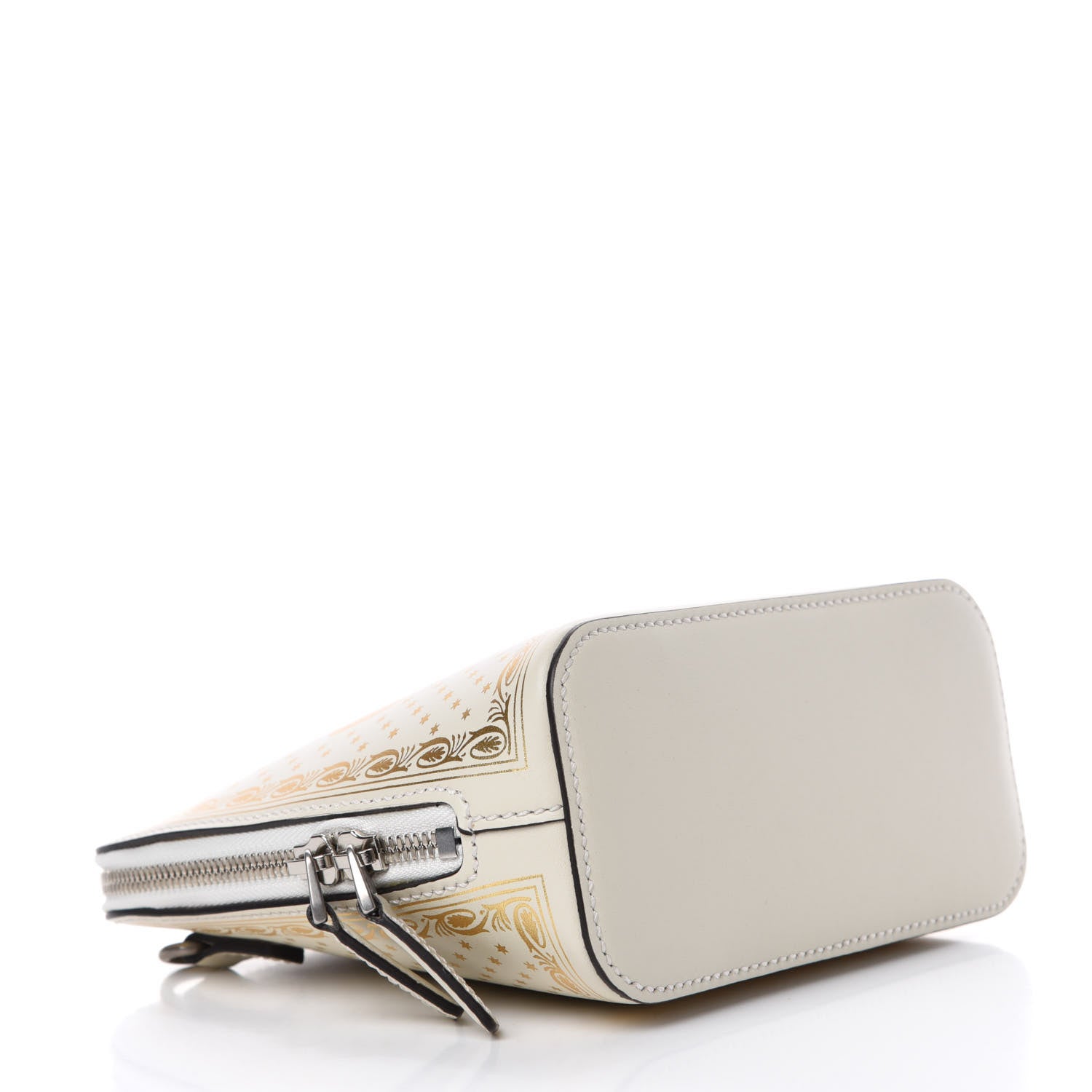 Gucci X SEGA Calfskin GUCCY Stars Mini Dome Shoulder Bag Mystic White Gold 4 of 11