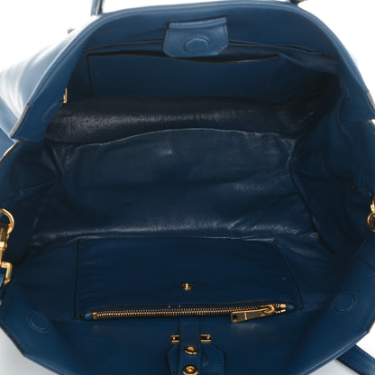Miu Miu Vitello Soft Tote Cobalto 5 of 6